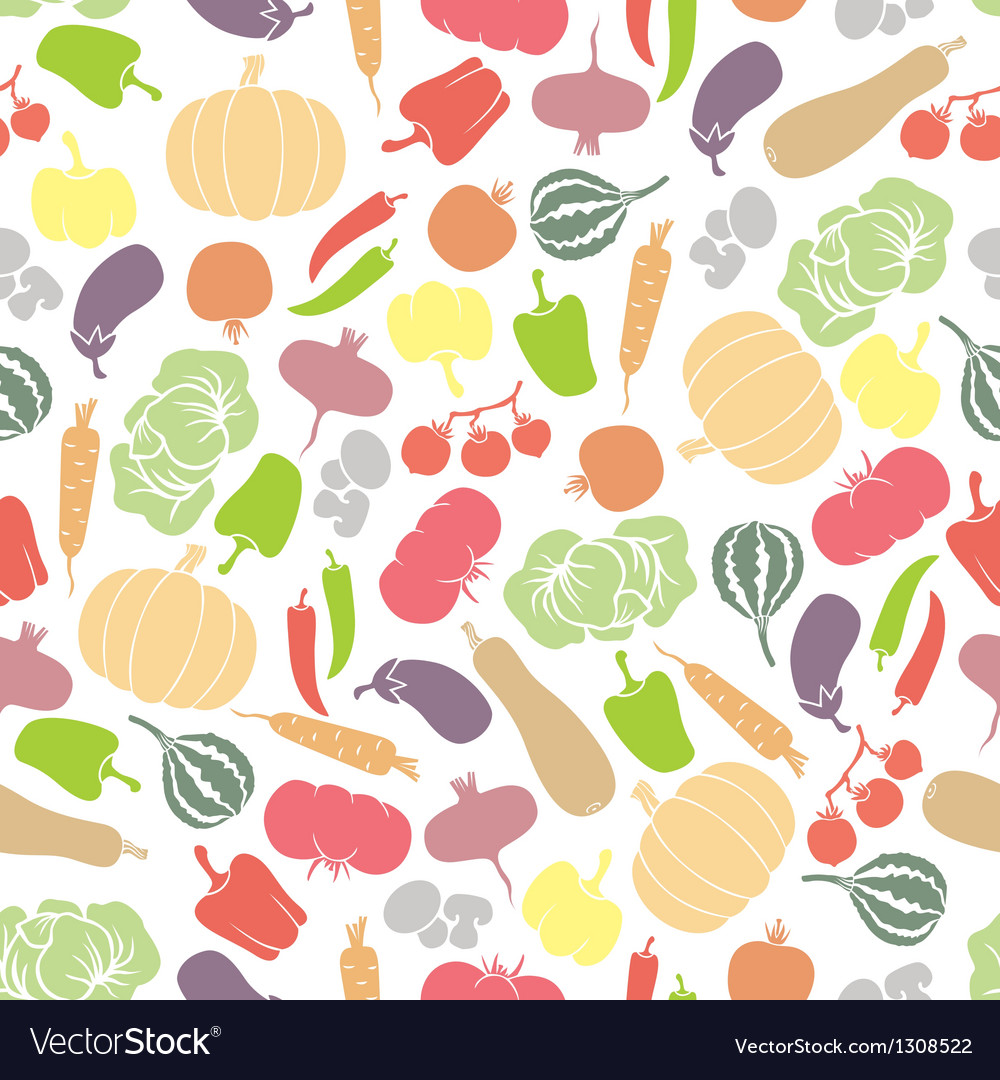 Vegetables pattern Royalty Free Vector Image - VectorStock