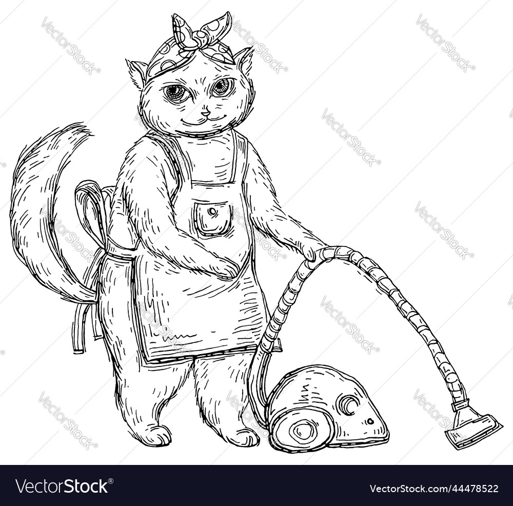 Woman vacuuming the room color cartoon flat icon Vector Image Woman vacuuming the room color cartoon flat icon Vector Image