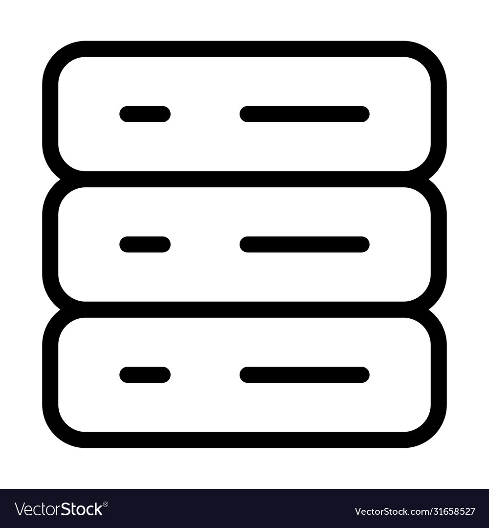 Database servers icon line style