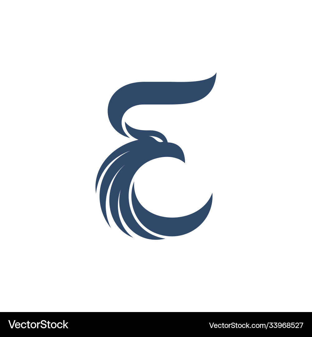 Eagle letter e logo Royalty Free Vector Image - VectorStock