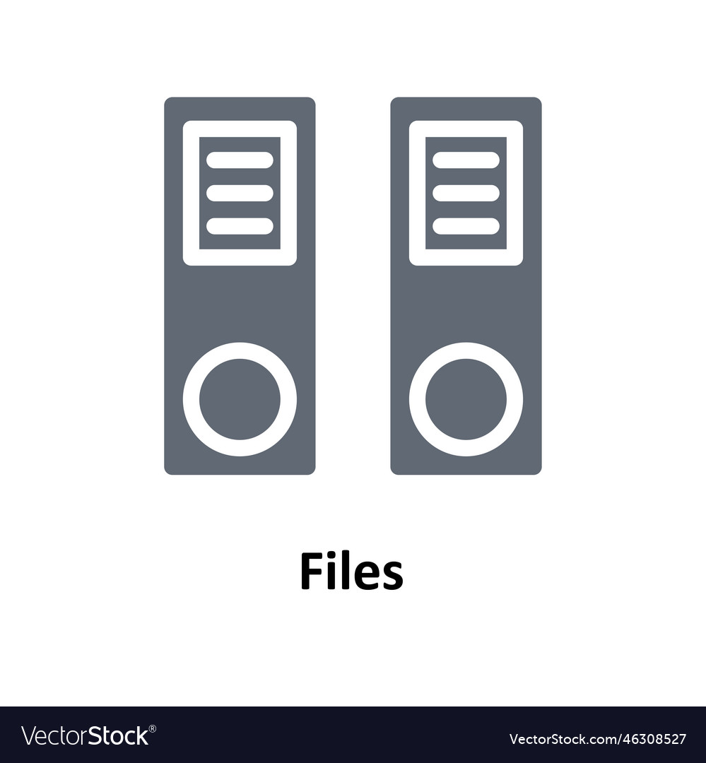 Files solid icons simple stock