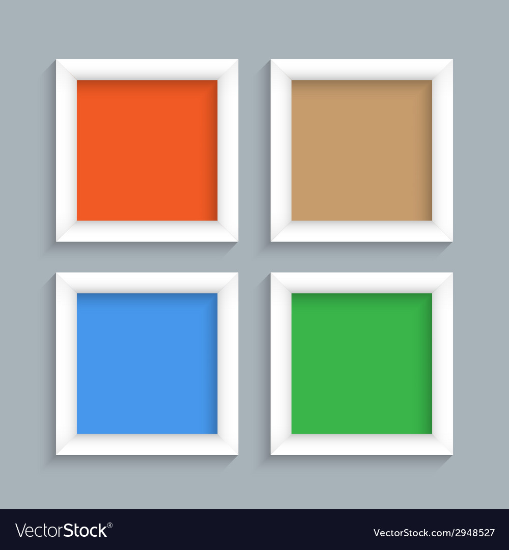 Four White Modern Frames Royalty Free Vector Image Four White Modern Frames Vector Image
