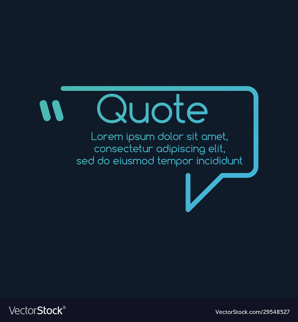 Innovative quotation template in quotes creative Vector Image