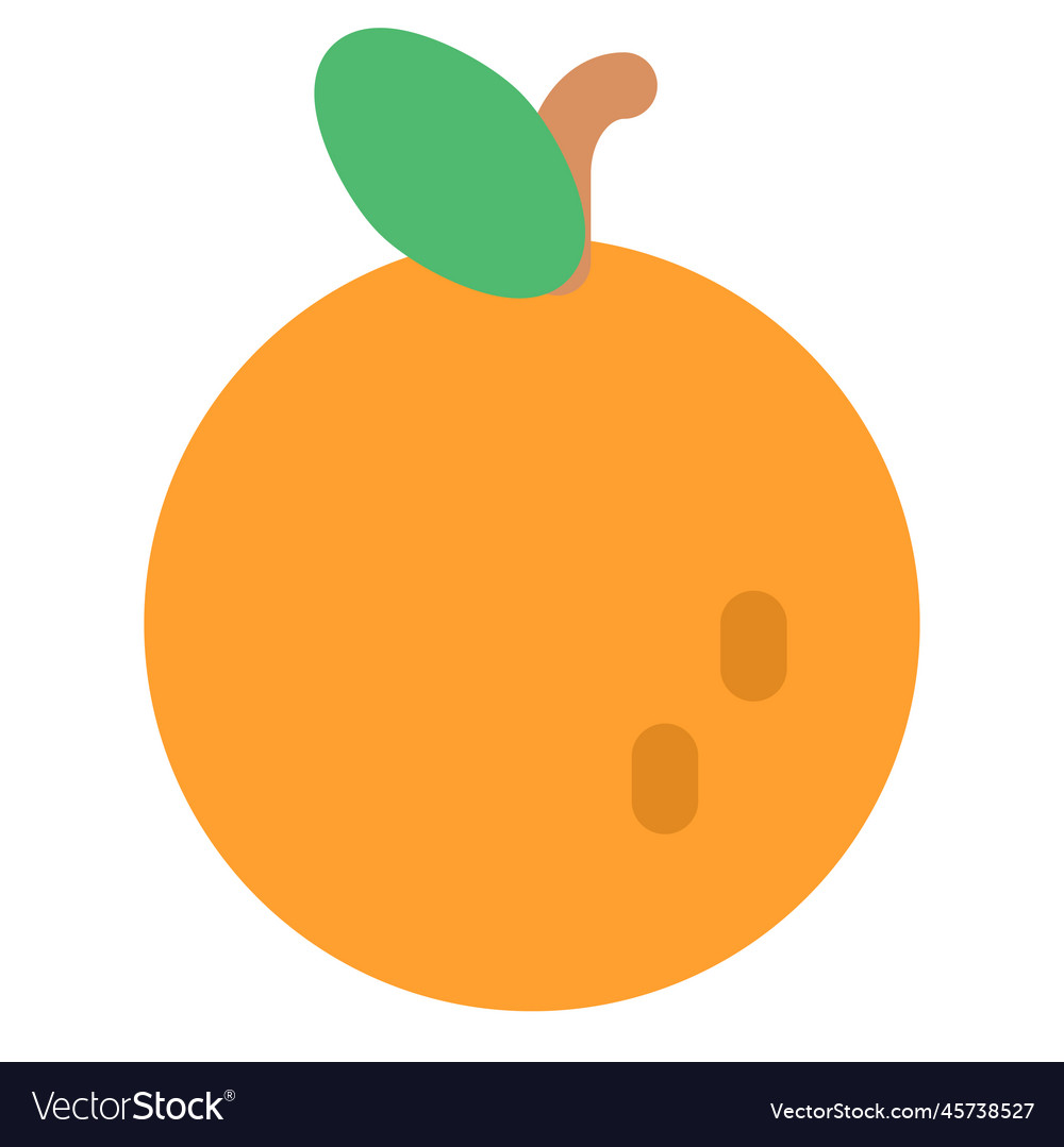 Juicy and sweet orange fruit with leaf