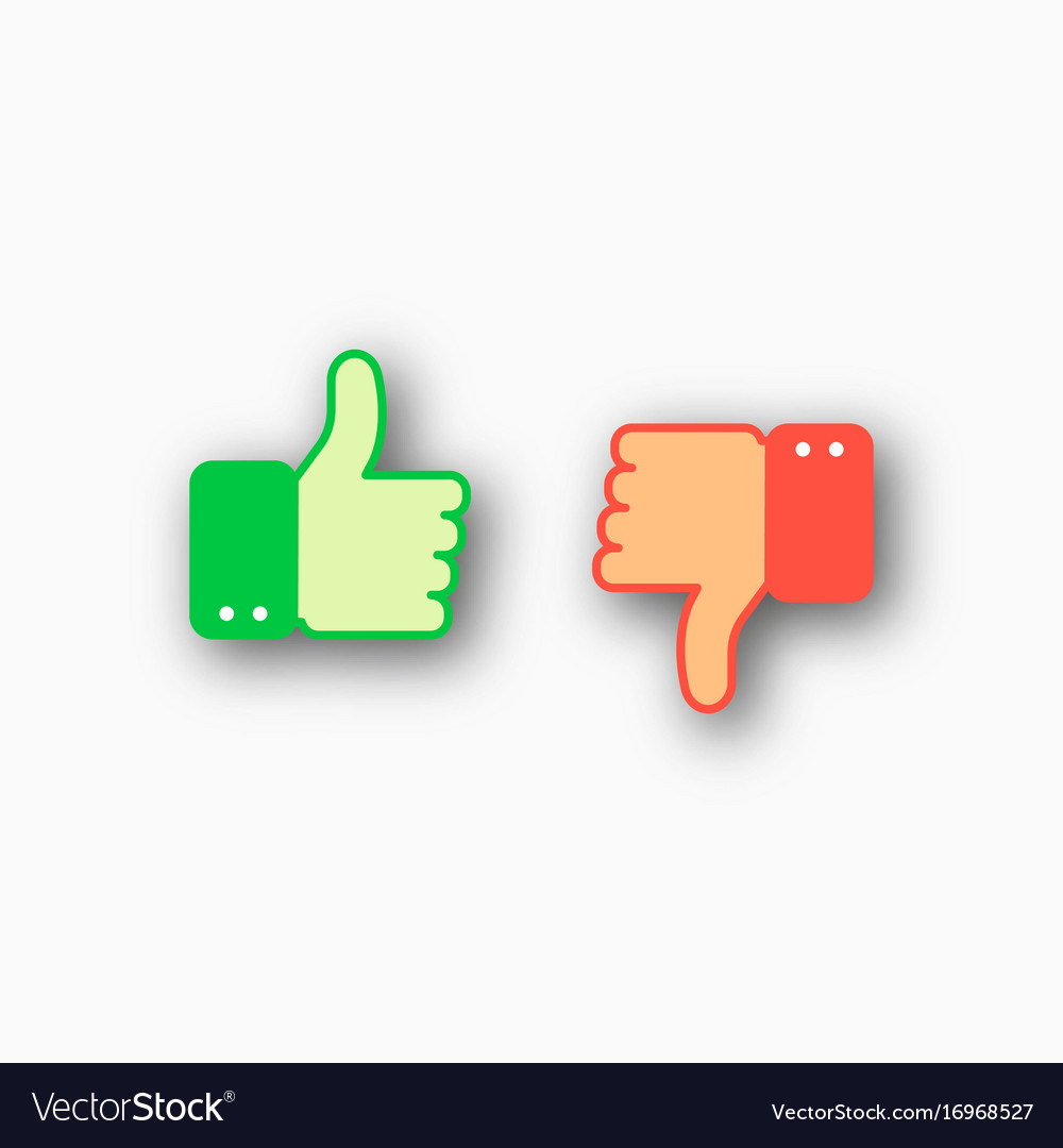 Like and dislike icons set