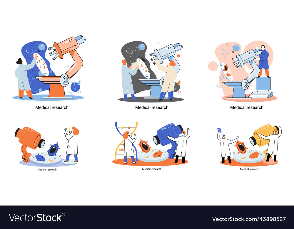 Medical research metaphor laboratory diagnostic Vector Image