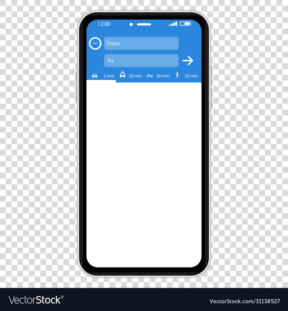 Mockup with gps navigation phone map mobile vector image Mockup with gps navigation phone map mobile