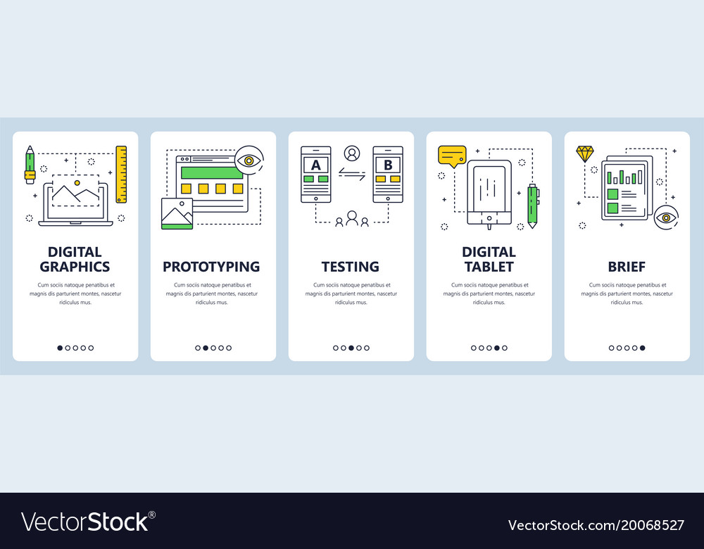 Modern thin line digital graphics concept Vector Image