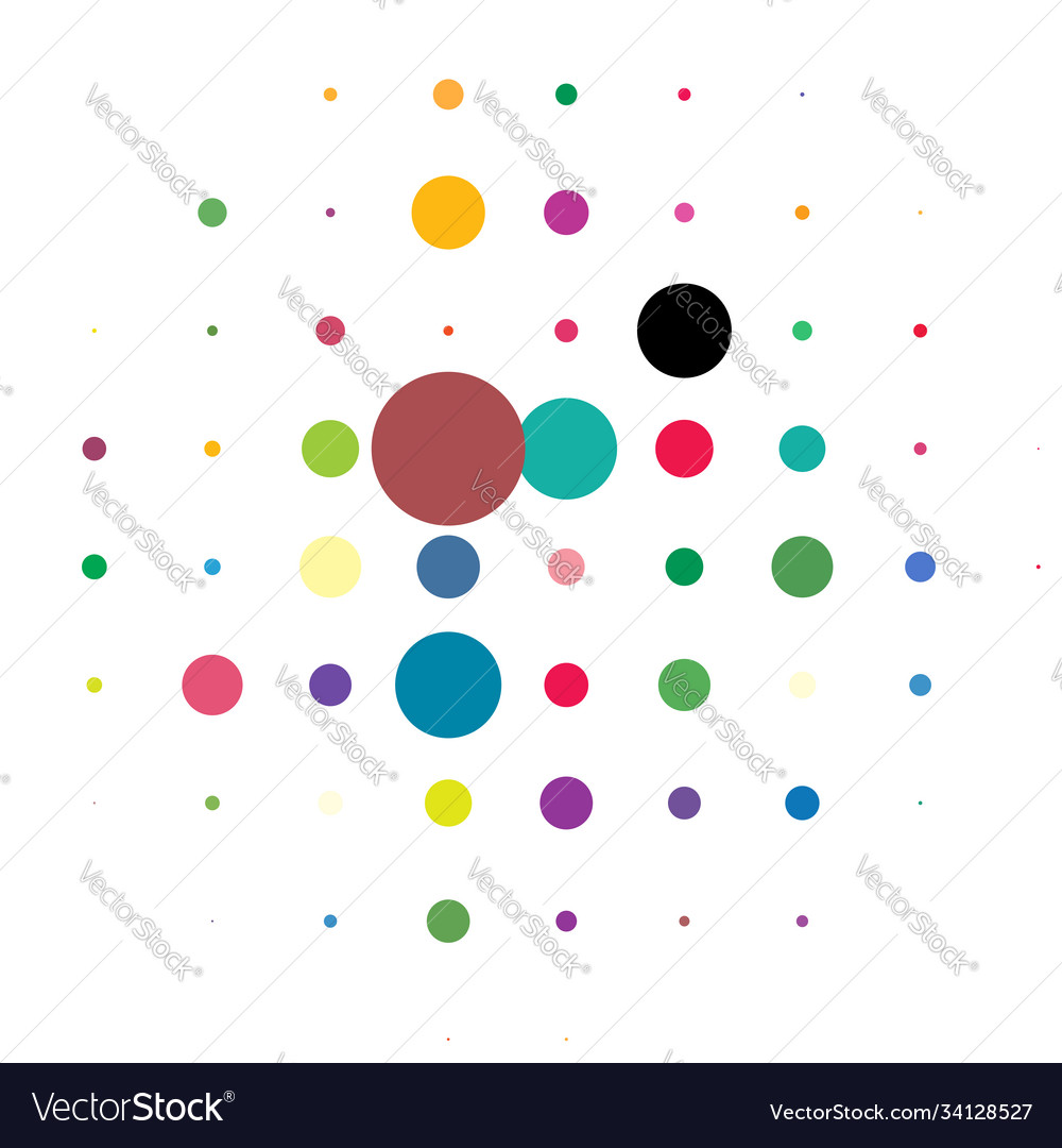 Random dots circles halftone half-tone element vector image Random dots circles halftone half-tone element