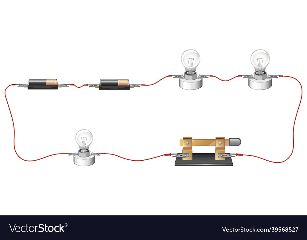 Science experiment of circuits Royalty Free Vector Image