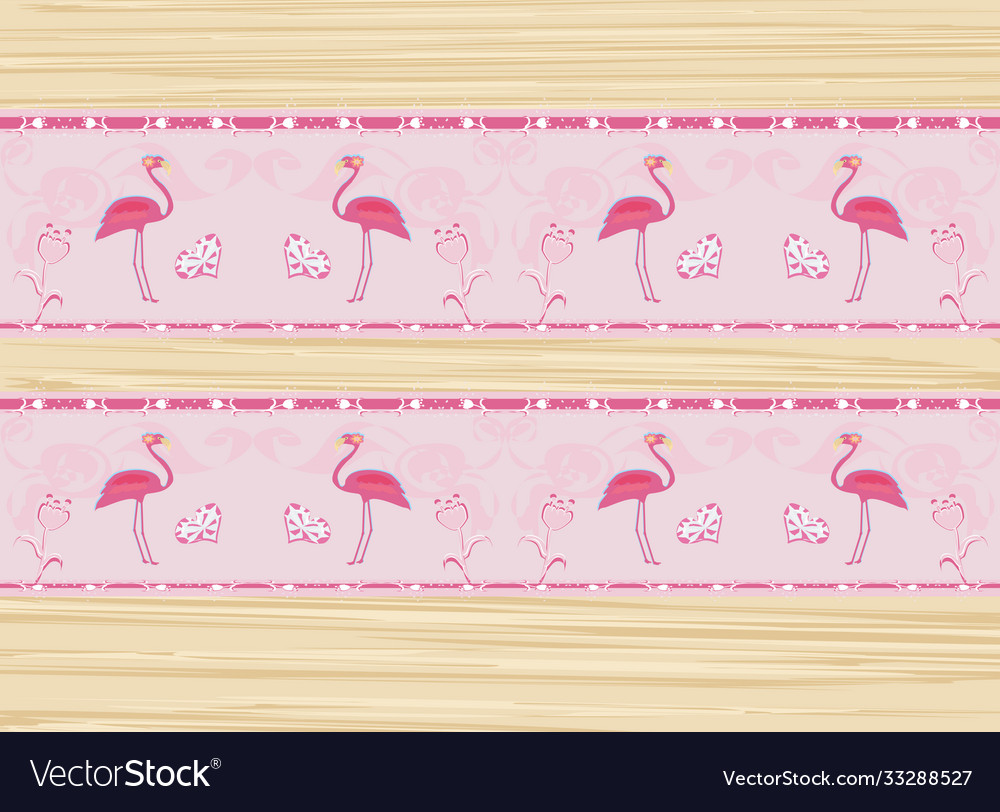 Seamless flamingo bird pattern