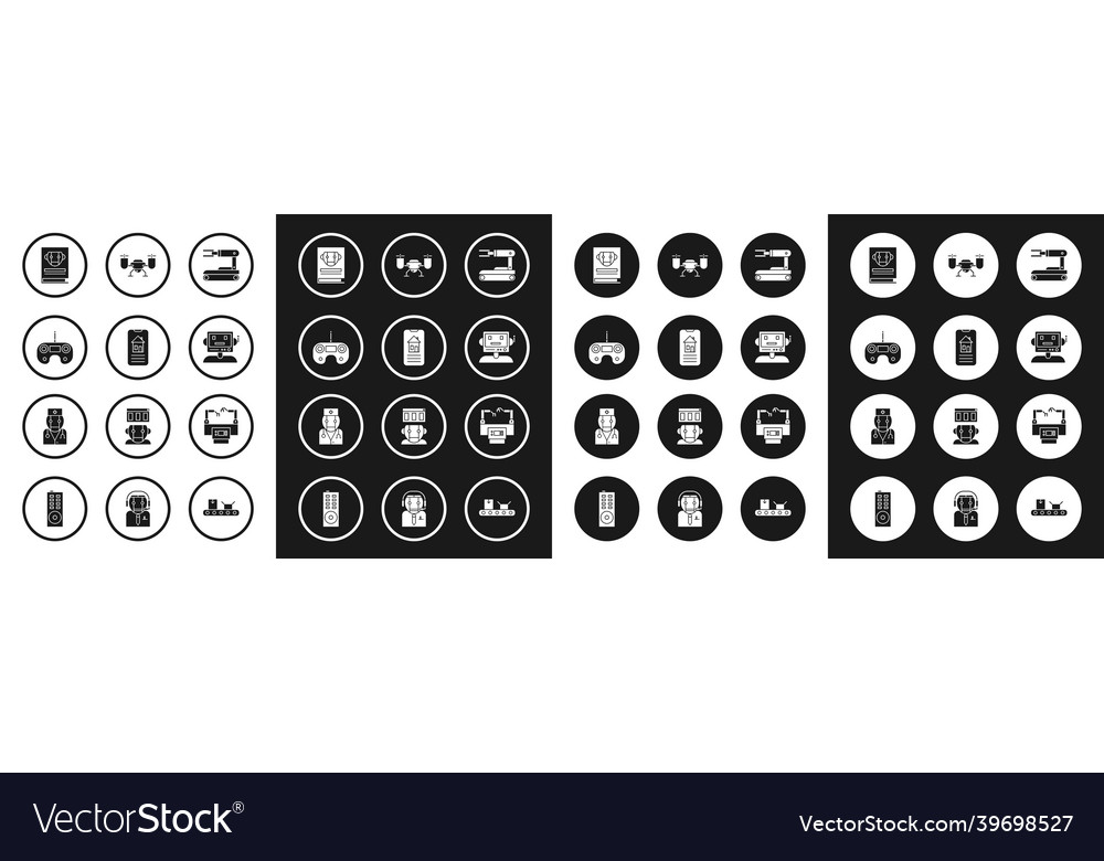 Set robot smart home remote control user manual vector image Set robot smart home remote control user manual