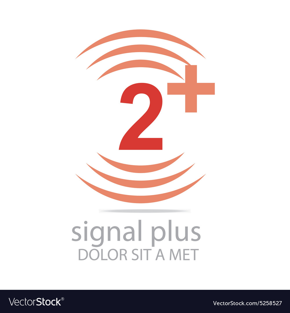 Signal number 2 plus red figure wireless