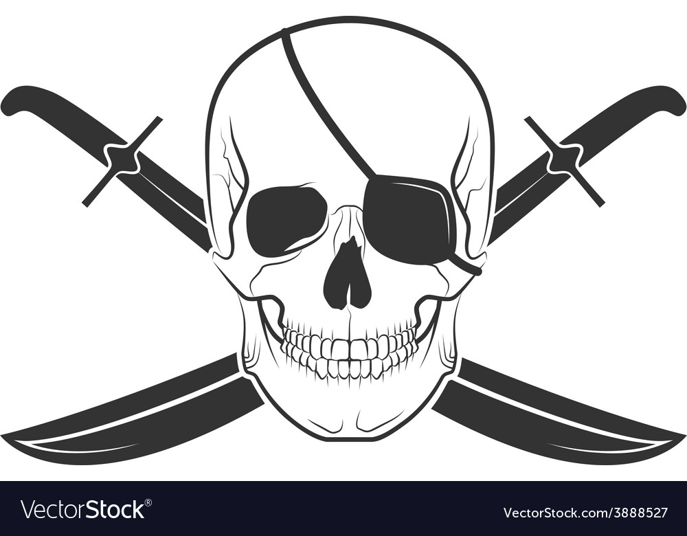 Skull pirate Royalty Free Vector Image - VectorStock