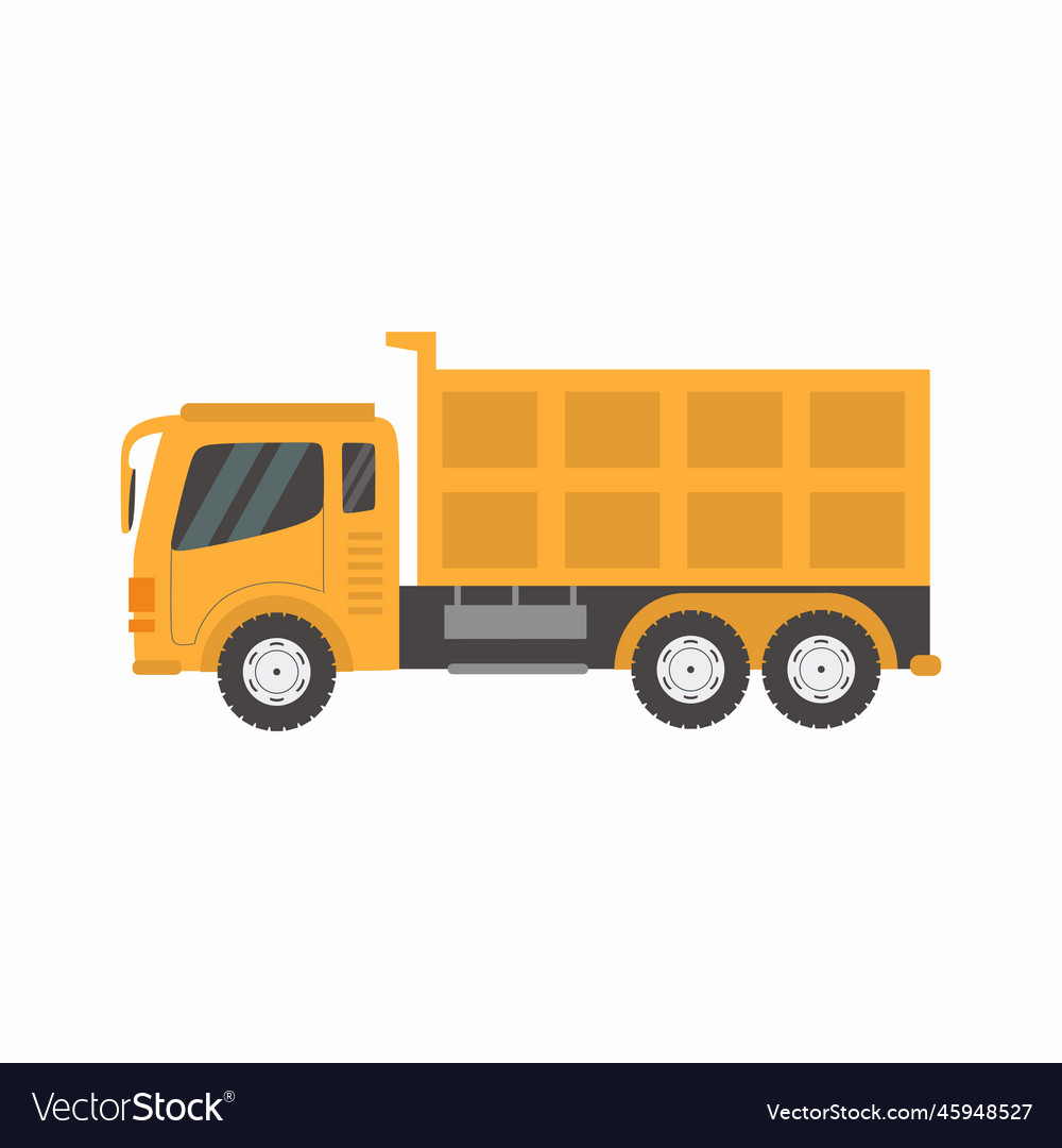 Trintin truck logistic transport icon isolated vector image Trintin truck logistic transport icon isolated