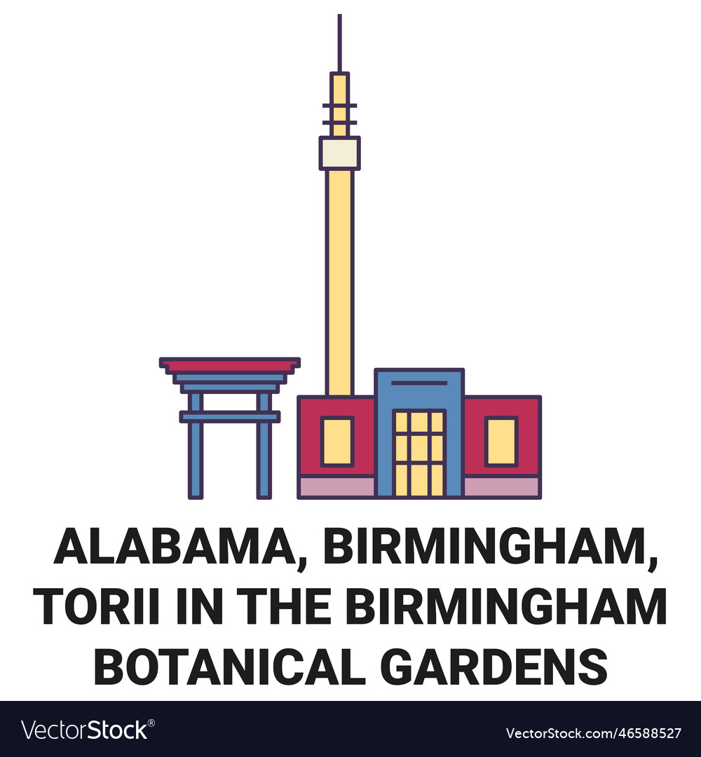 United states alabama birmingham torii Royalty Free Vector