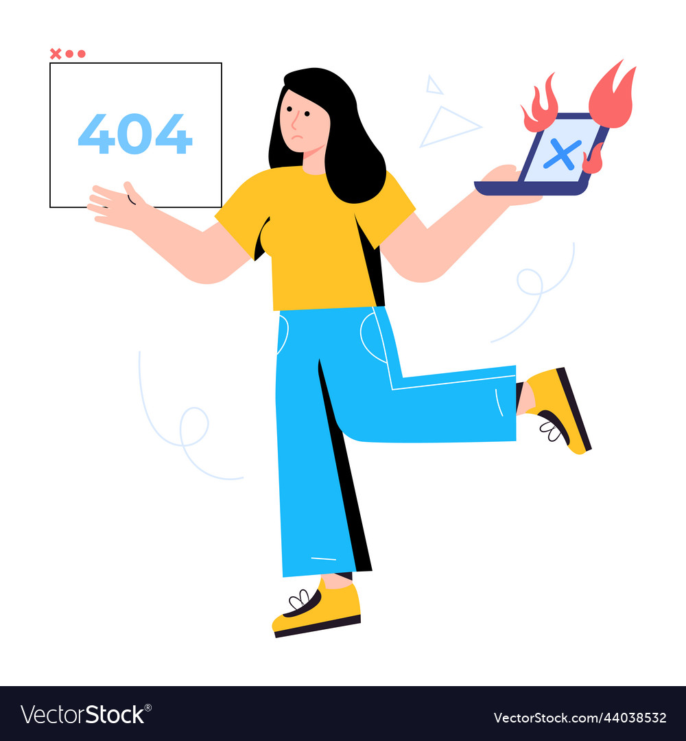 A web error 404 flat design
