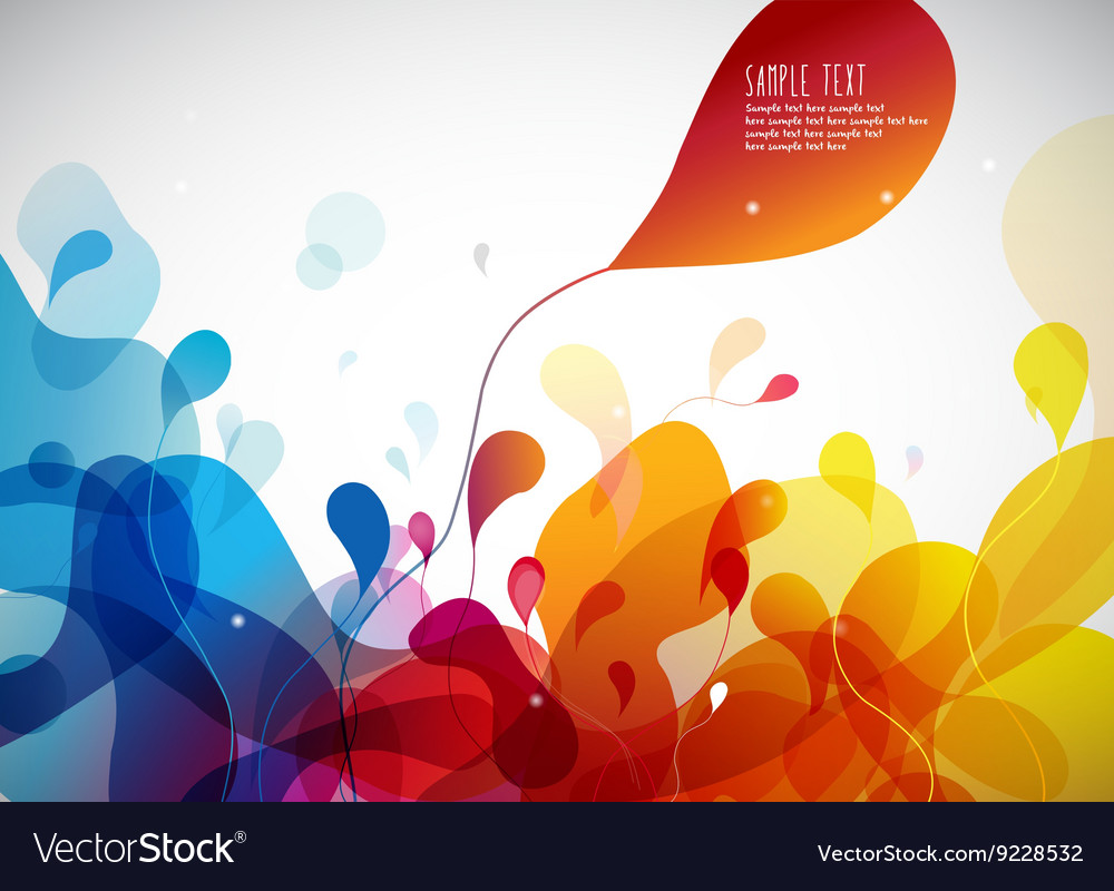 Abstract colored background with leafs
