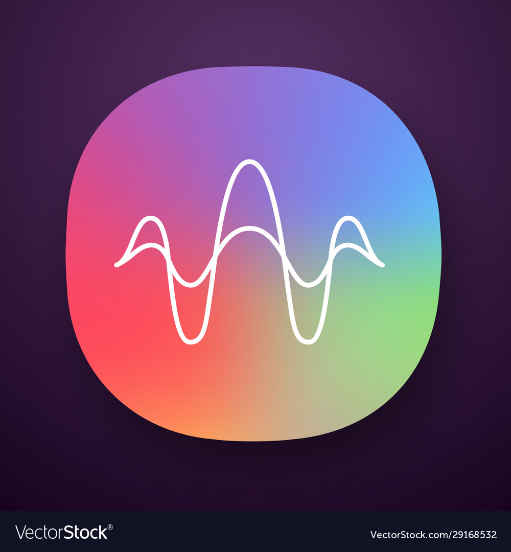 Abstract overlapping waves app icon sound audio