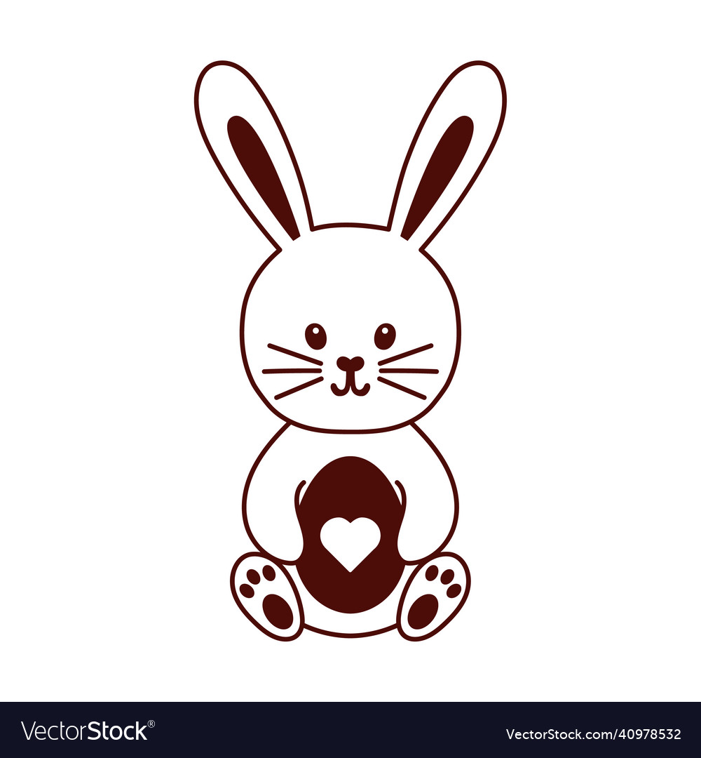 Cute Rabbit with Egg