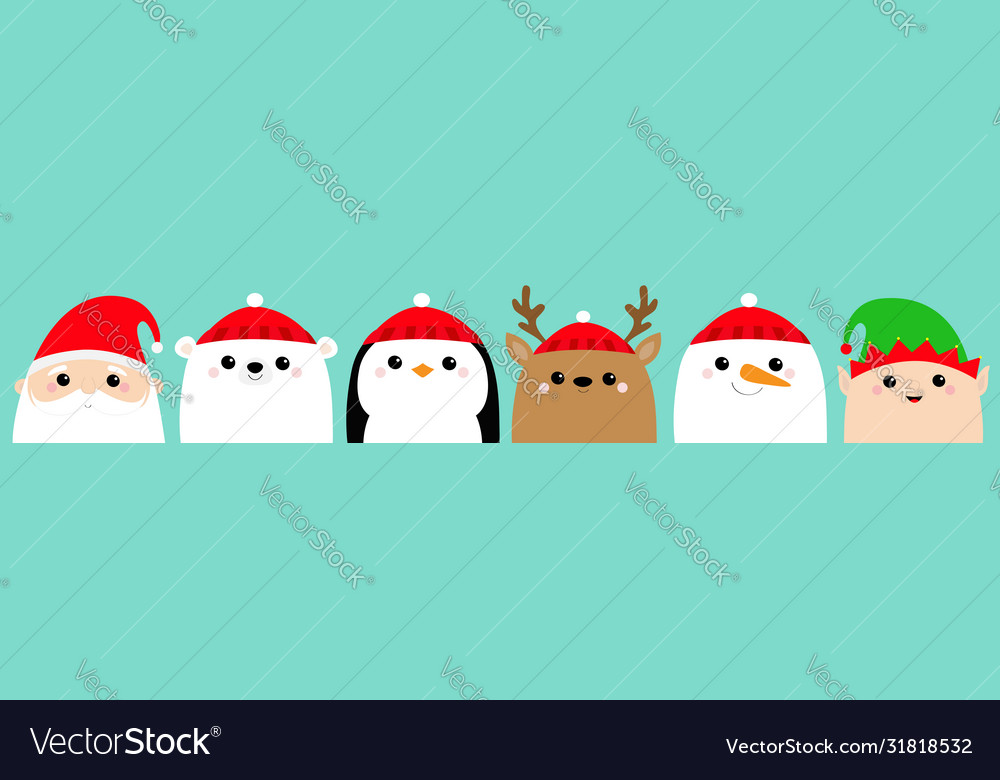 Süße Wintertiere & Santa