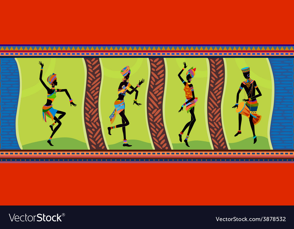 Ethnic dance african people