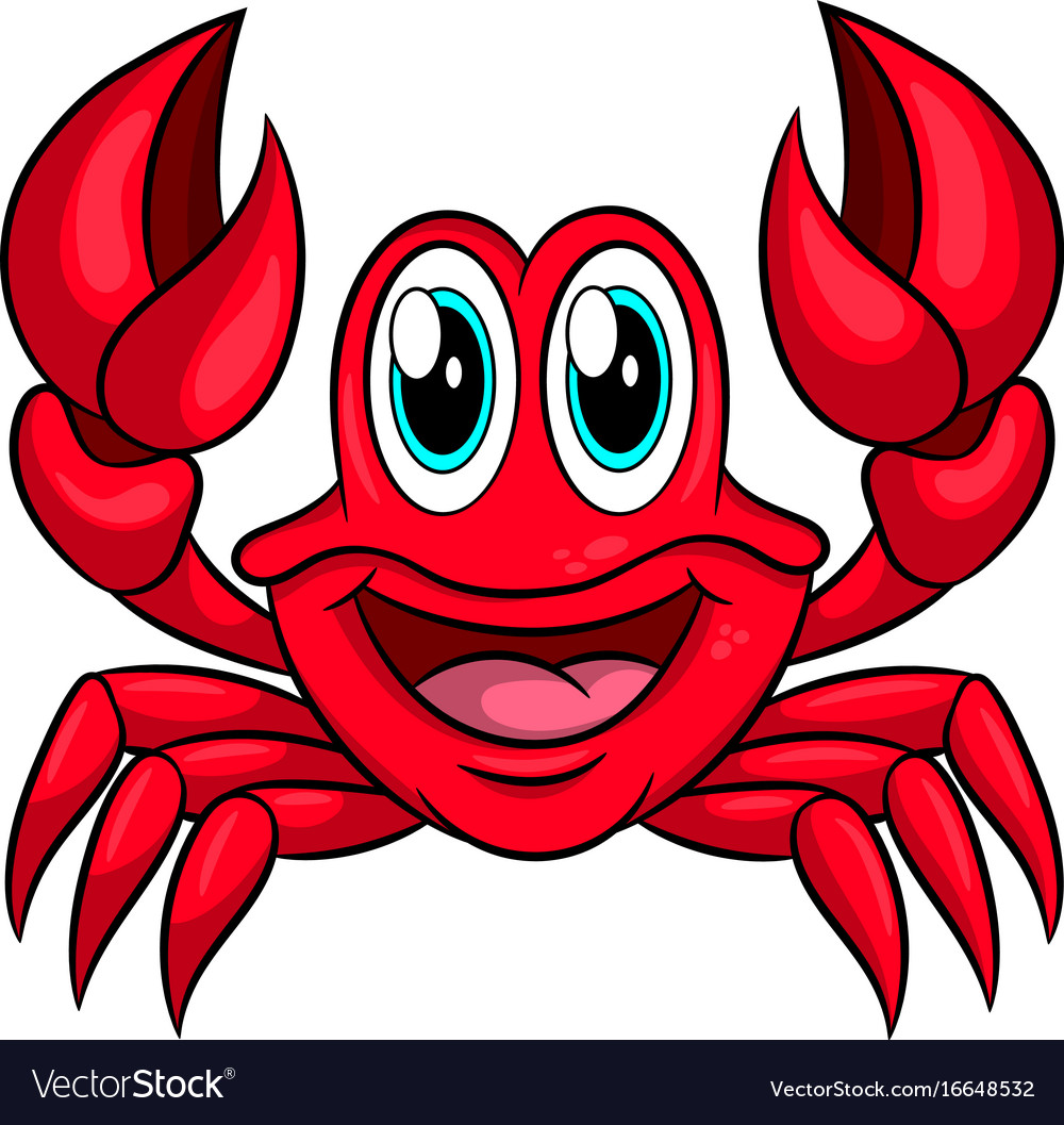 Download Funny cartoon crab Royalty Free Vector Image - VectorStock