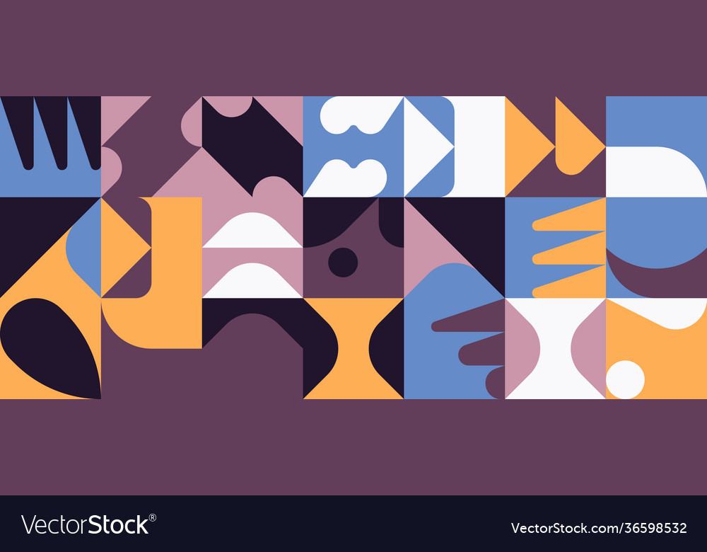 Naive art pattern design vector image Naive art pattern design