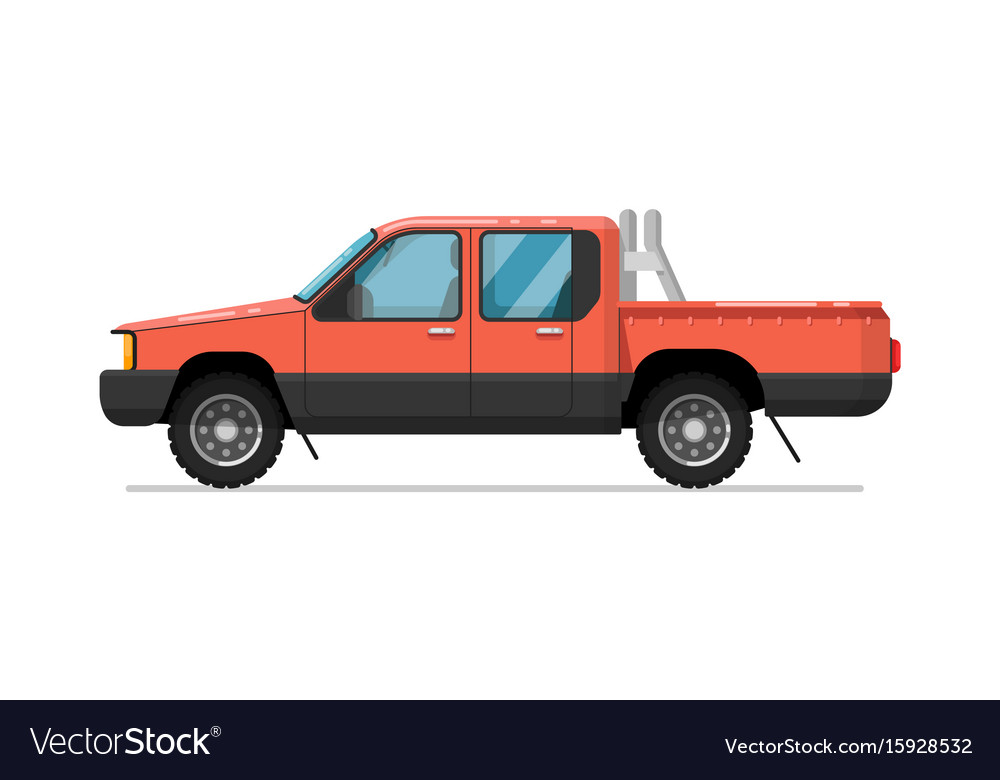 Pick up truck isolated icon Royalty Free Vector Image