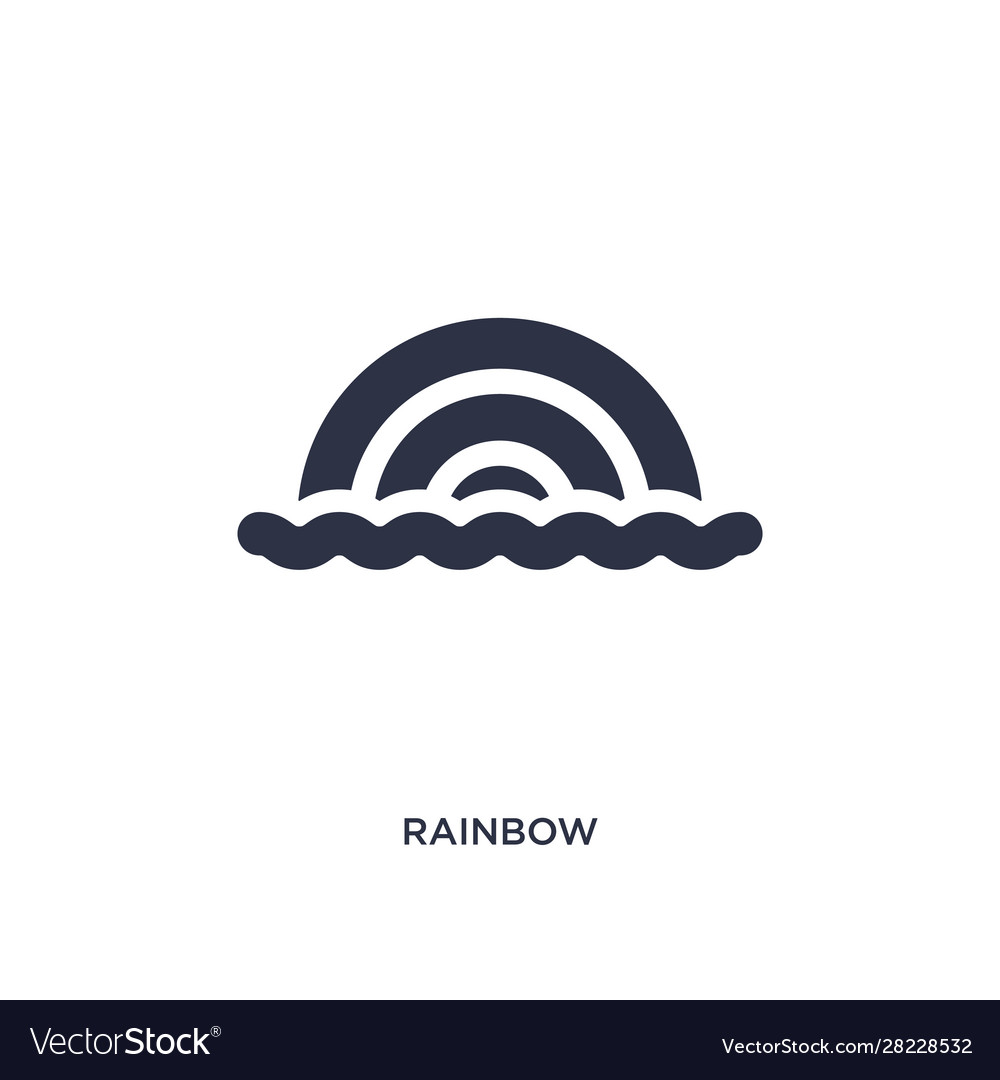 Rainbow icon on white background simple element