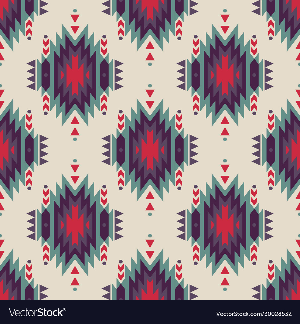 Seamless decorative ethnic pattern american Vector Image