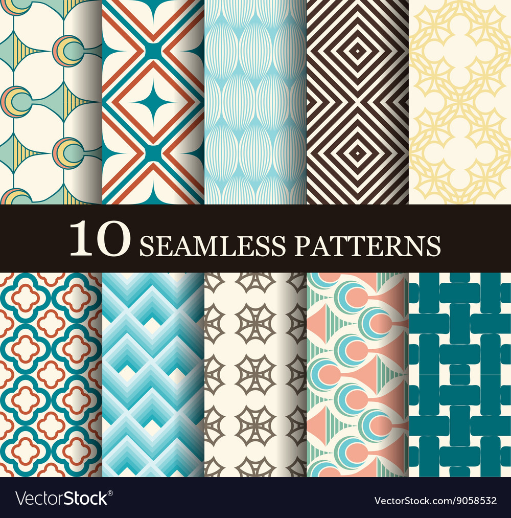 Seamless modern patterns Royalty Free Vector Image