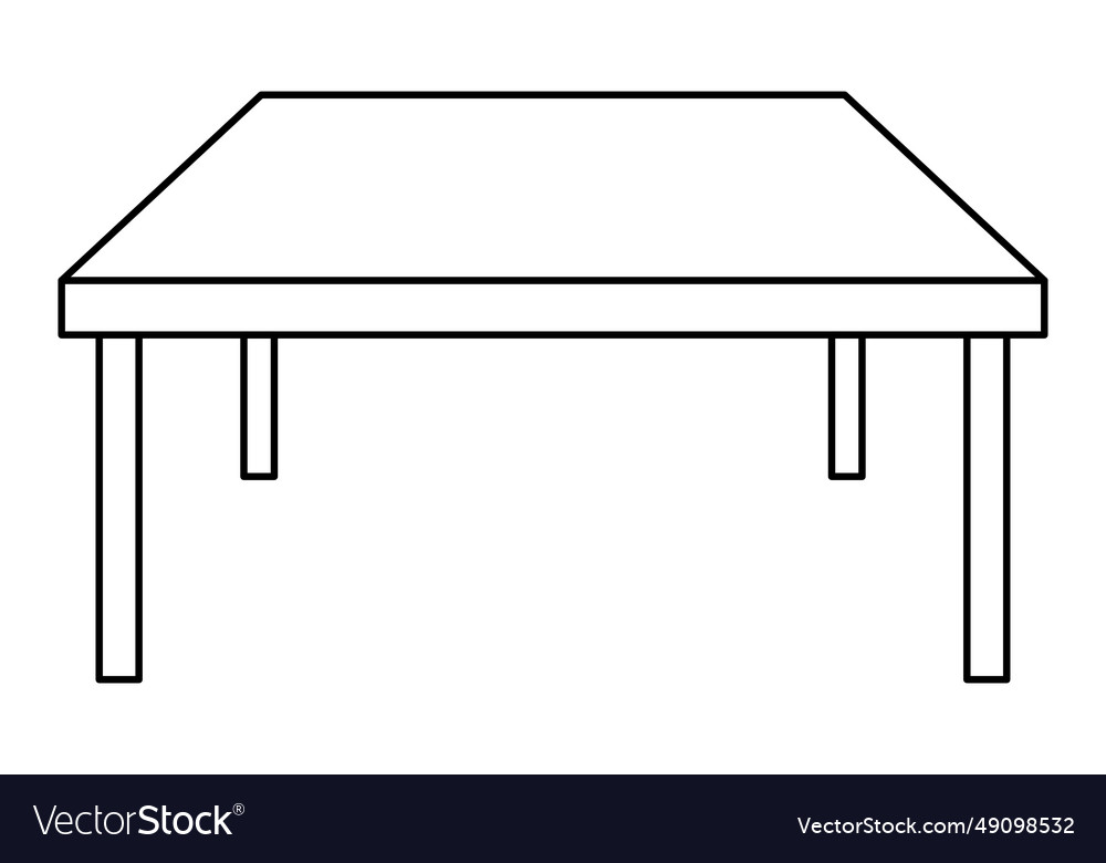 Table - rectangular shaped desk vector image Table - rectangular shaped desk