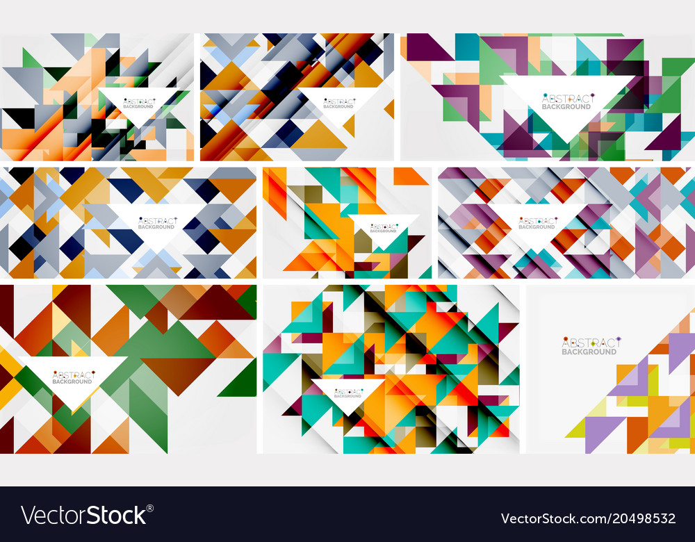 Triangle templates mega collection - abstract
