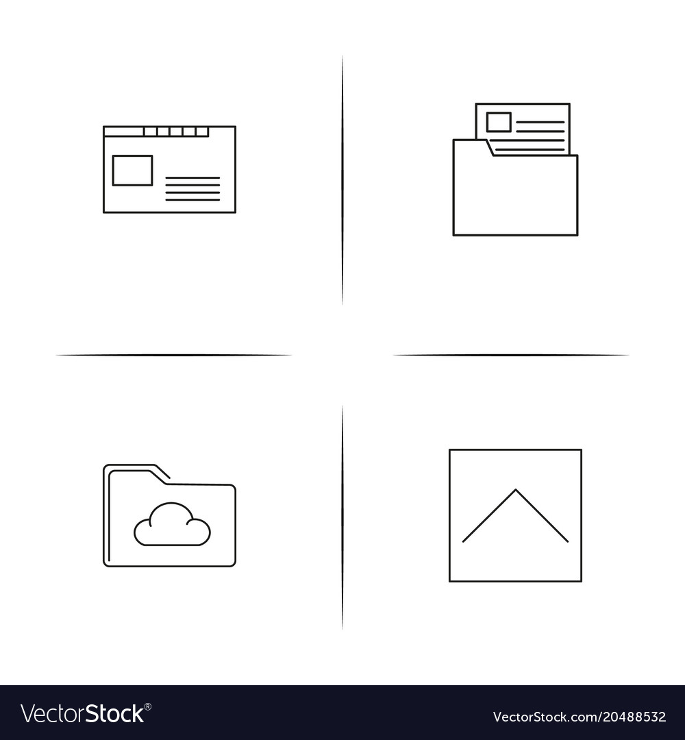 Web und Text einfache lineare Symbole gesetzt umrissen