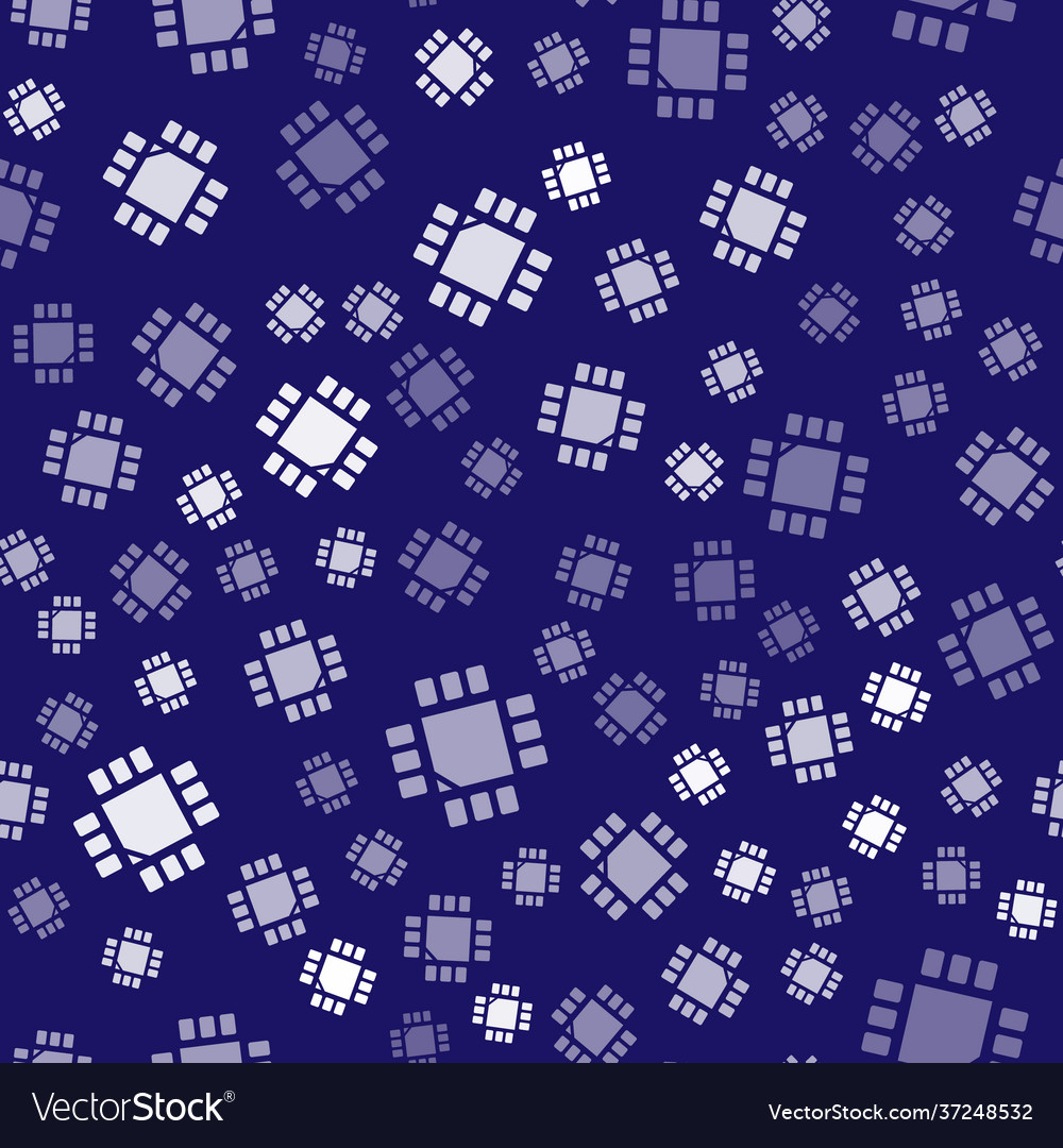 Weißer Computerprozessor mit Mikroschaltungen cpu vector image Weißer Computerprozessor mit Mikroschaltungen cpu