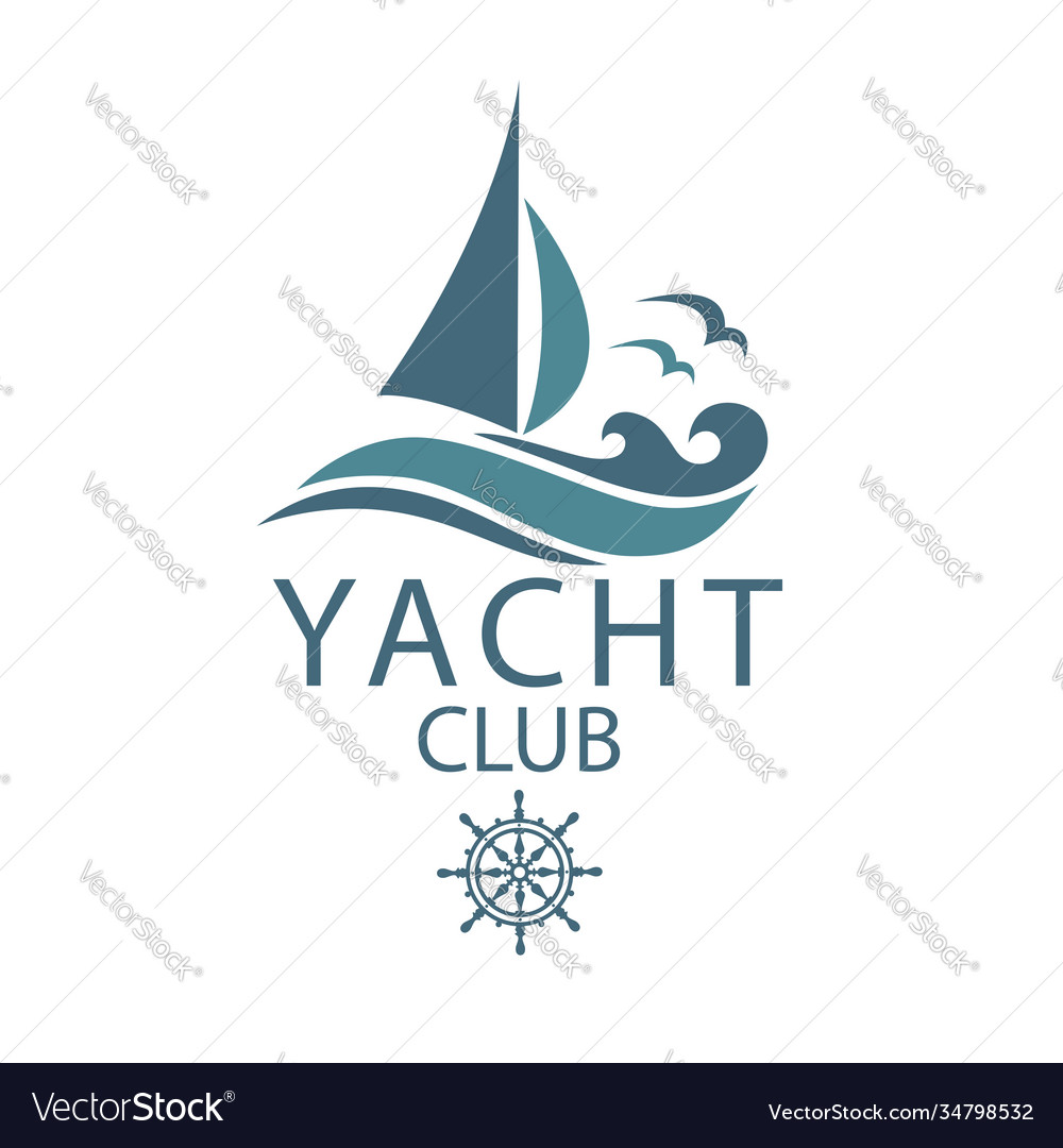 Yacht and sea icon Royalty Free Vector Image - VectorStock