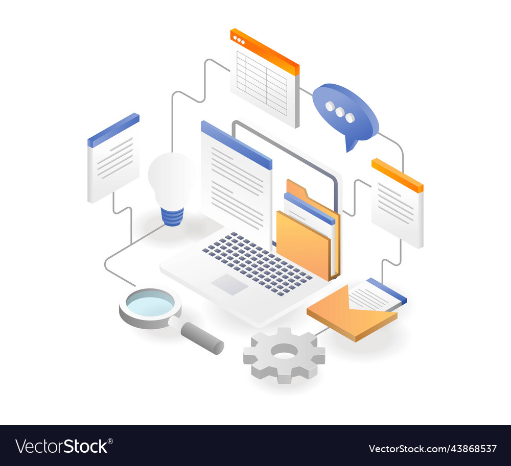 Application database network vector image Application database network
