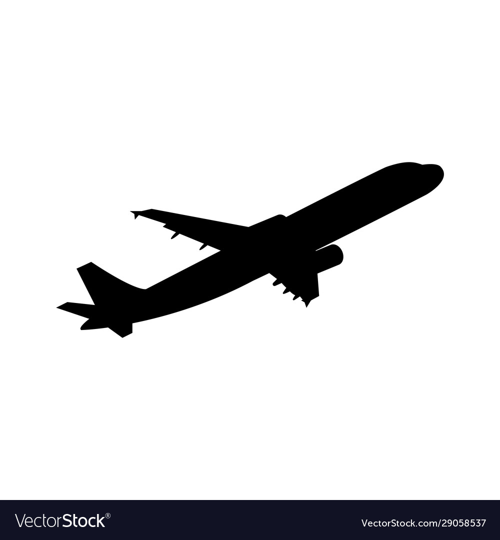 Black Airplane Icon