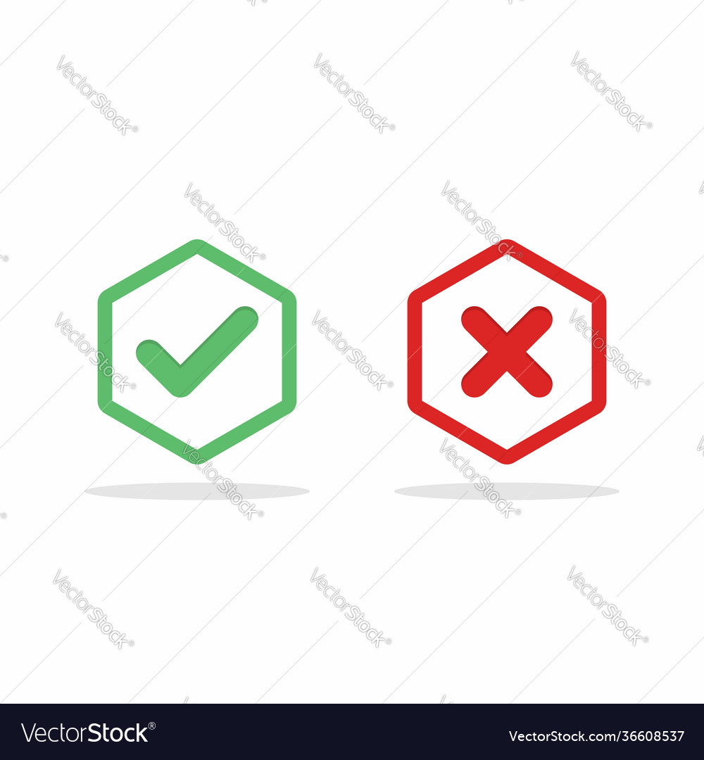 Check and wrong marks tick cross