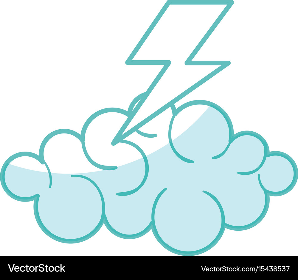 Cloud thunder weather Royalty Free Vector Image