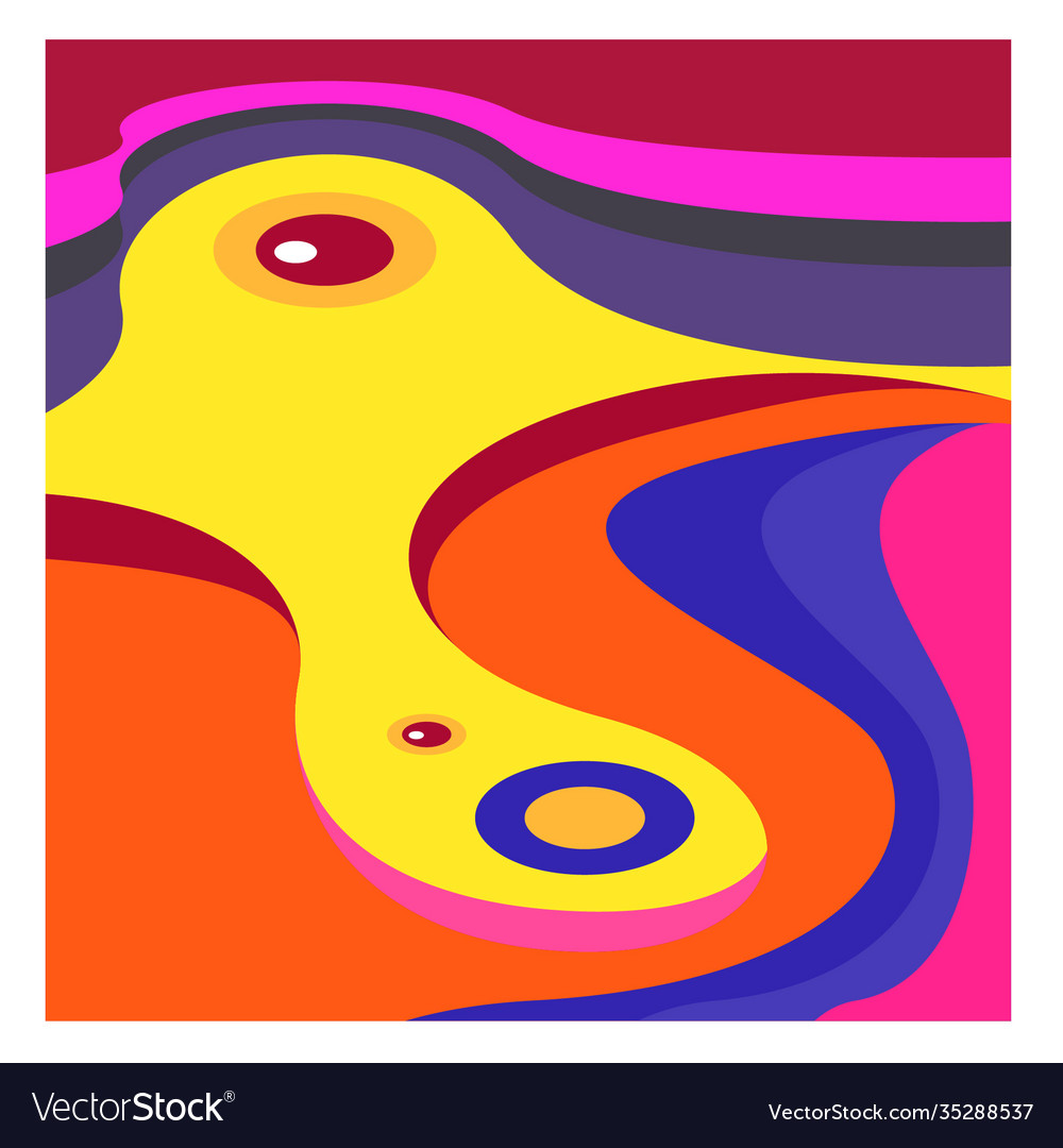 Colorful geometric and curve background pattern vector image Colorful geometric and curve background pattern
