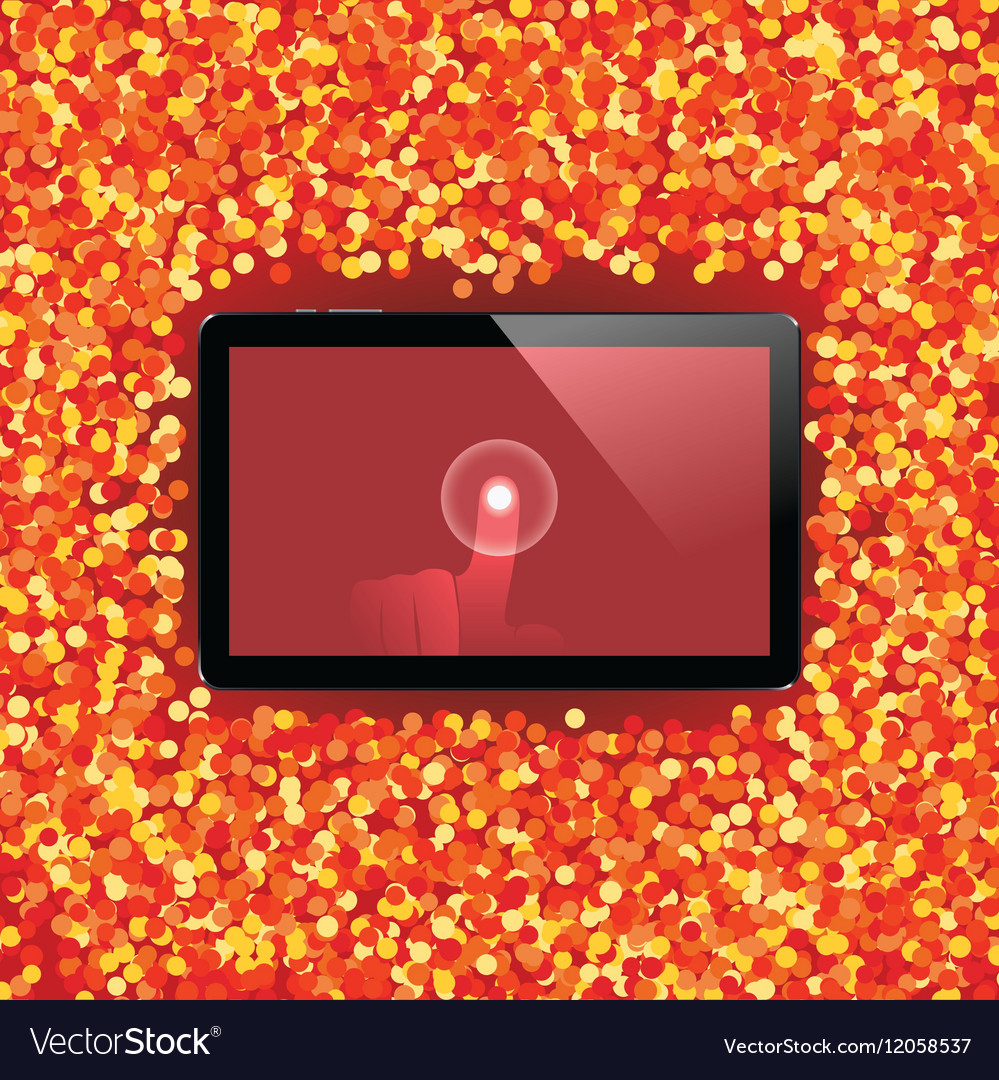 Digital tablet with shiny sensor screen touch