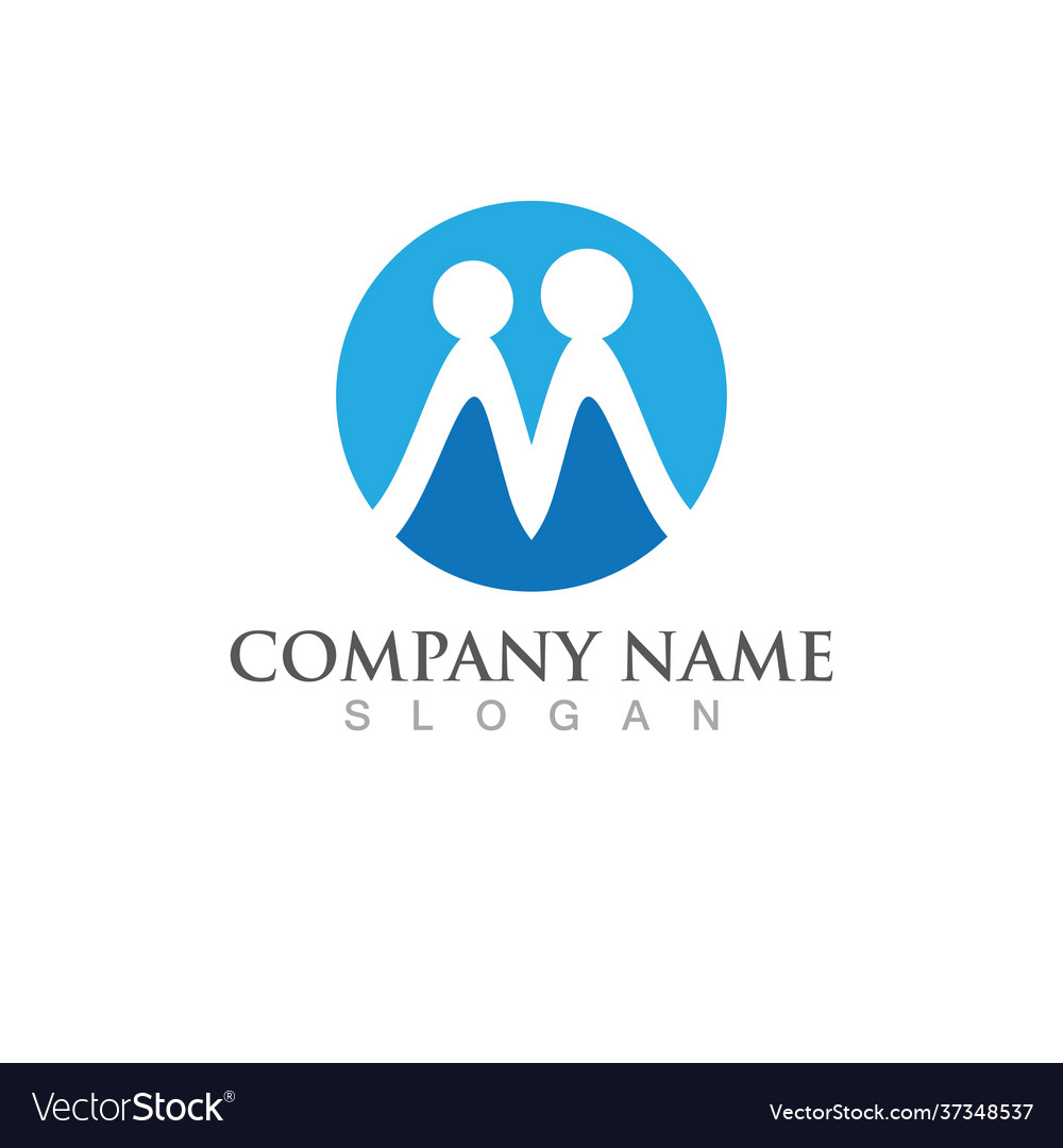 Family care health logo Royalty Free Vector Image