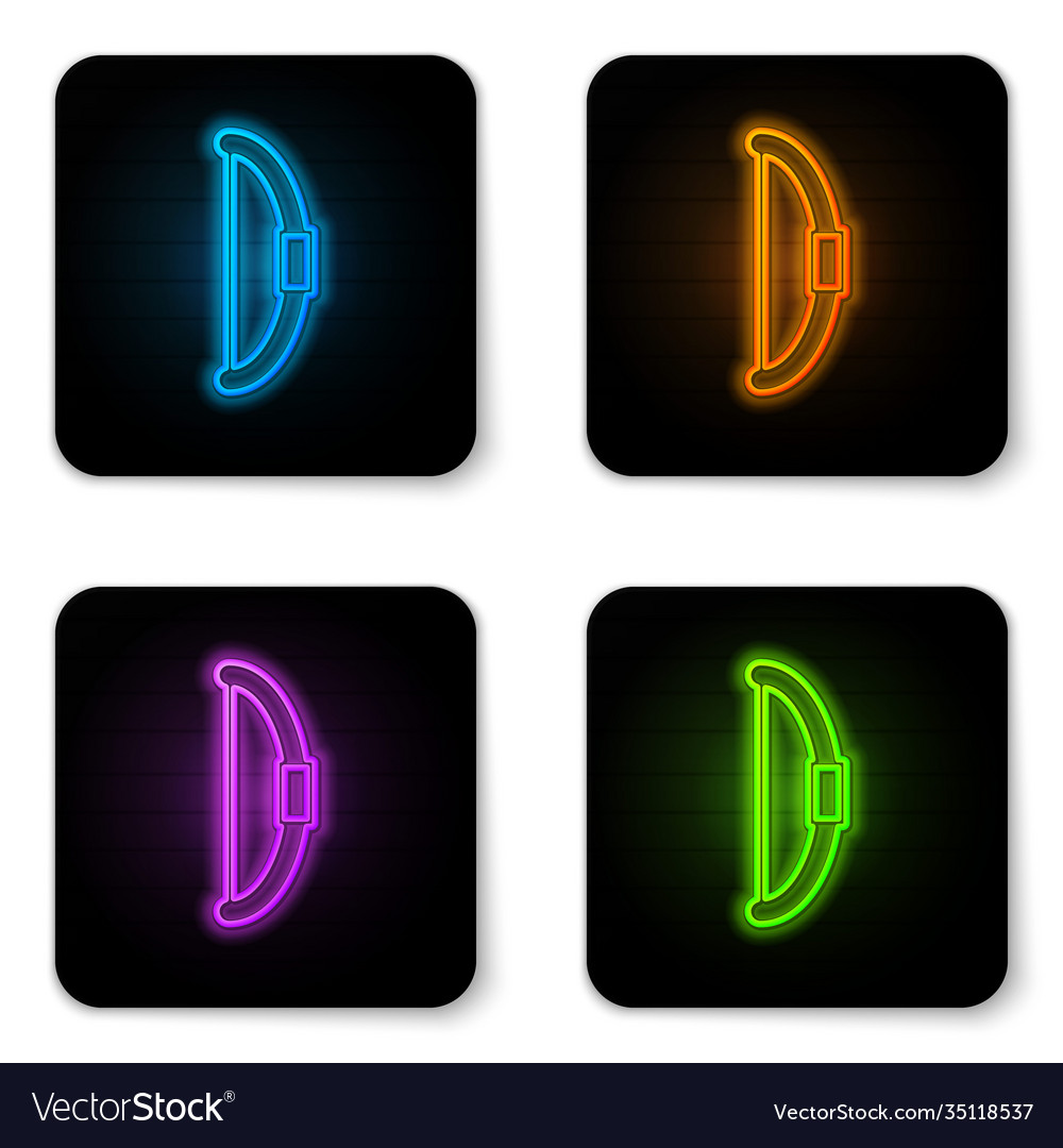 Glowing Neon Bow Icon