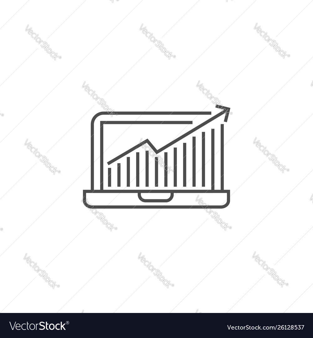 Growth traffic line icon
