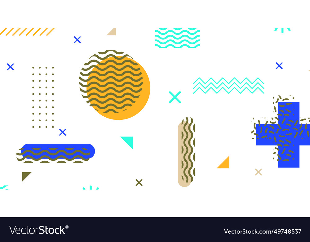 Modern abstract background with memphis elements Vector Image Modern abstract background with memphis elements