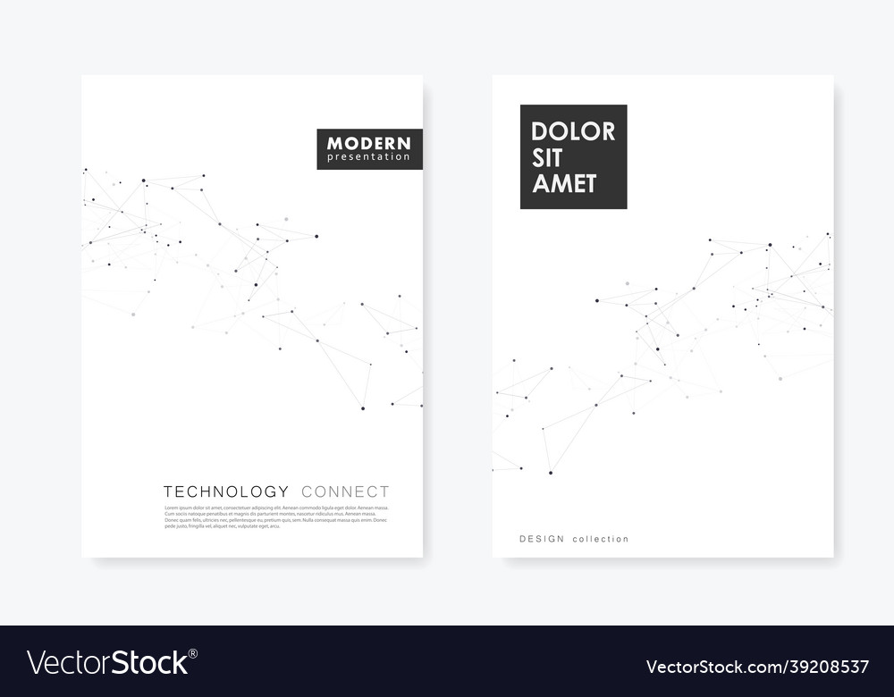 Modern futuristic for brochure cover in a4 Vector Image