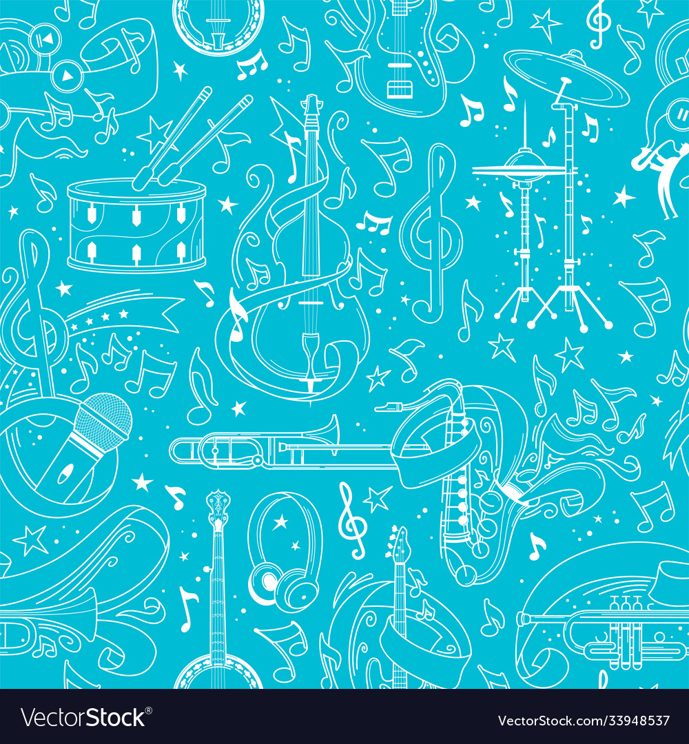 Orchestra Instruments Seamless Pattern