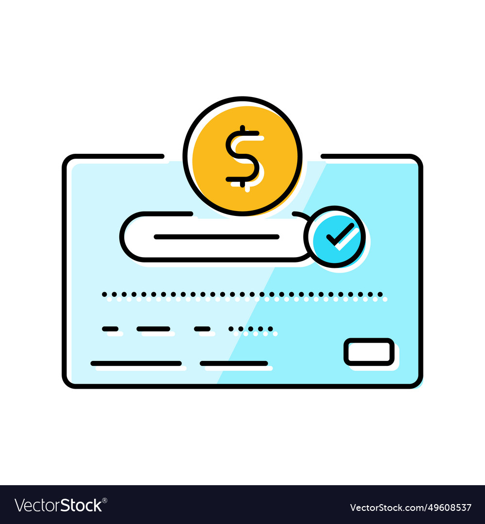 Payment approved bank color icon